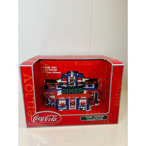 Coca-Cola Town Square 2002 Ginny’s Diner Lighted Building NIB - Picture 1 of 5